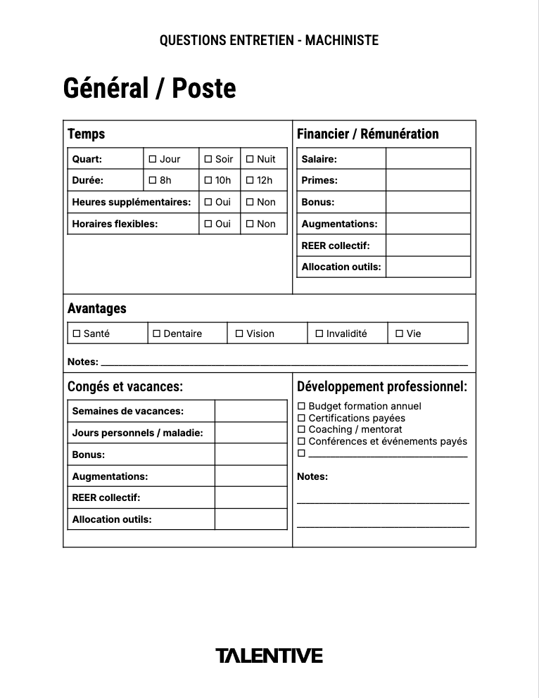 questions entretien embauche machiniste